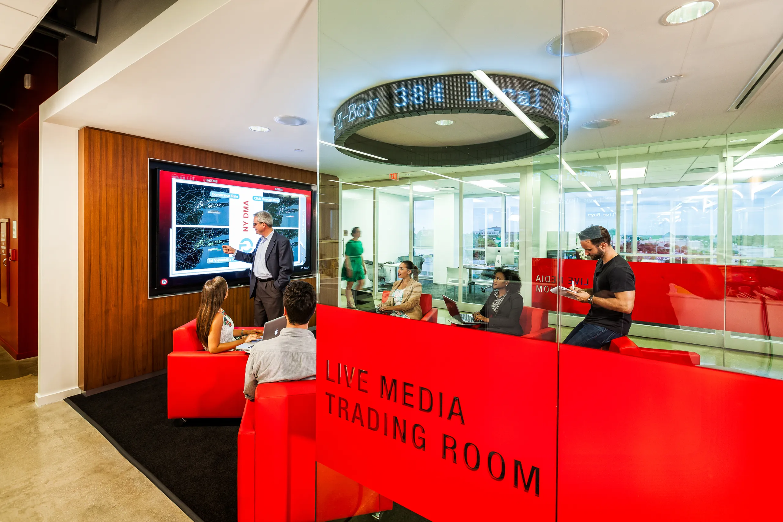 Virtual Room, Live Media Trading Room, Zimmerman Advertising, by Gustie Creative