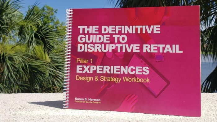 The Definitive Guide to Disruptive Retail Experiences Workbook, Gustie Creative, Karen Herman