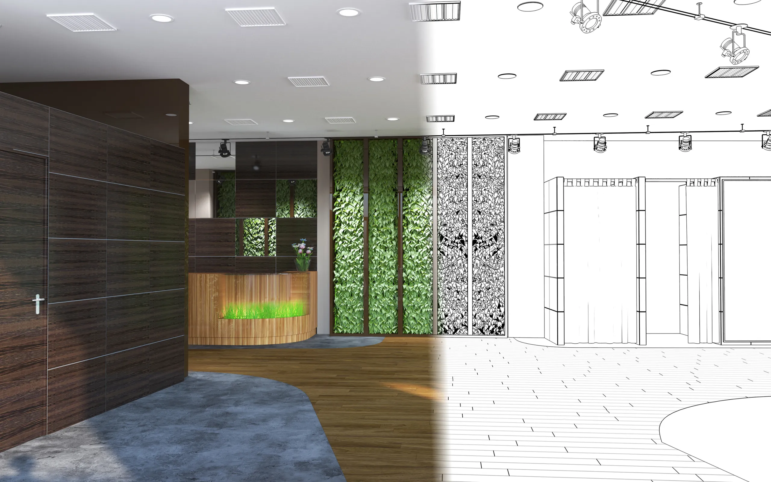 gustie rendering with greenery