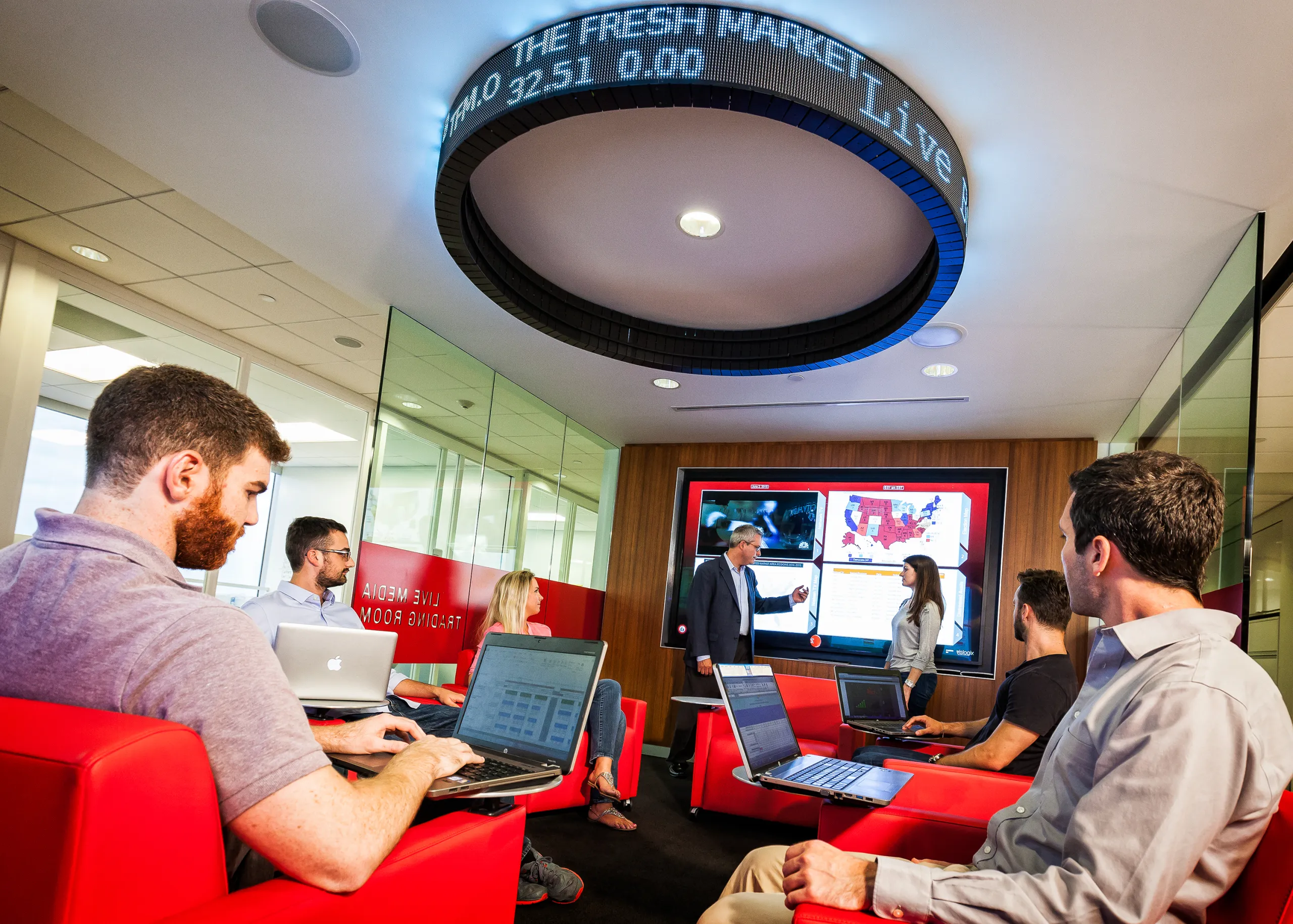 Live Media Trading Room designed by Gustie Creative